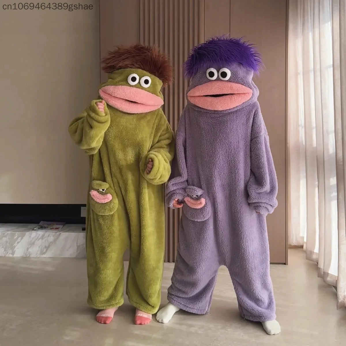 Cozy Monster Onesie Pajamas for Adults Winter Fleece