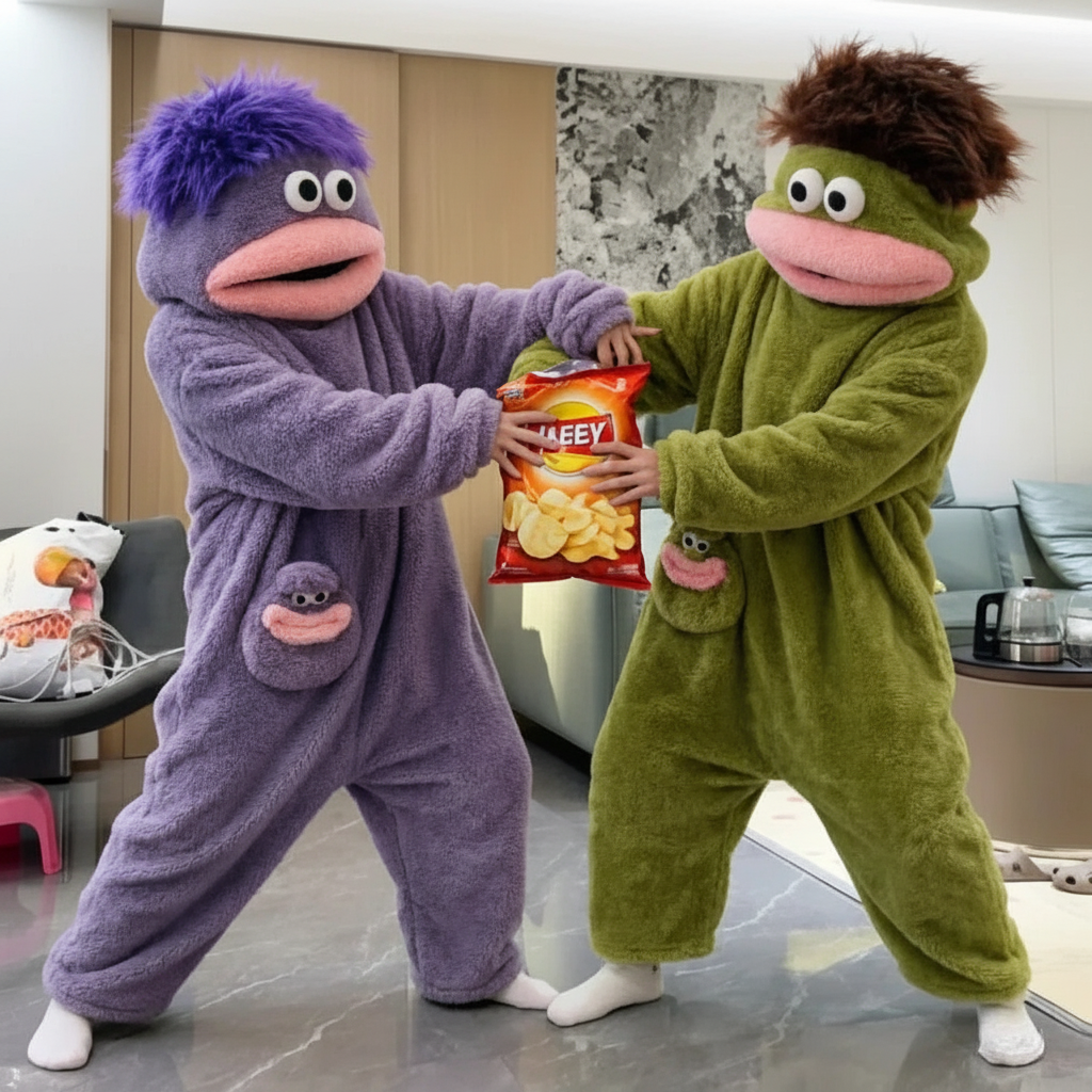 Cozy Monster Onesie Pajamas for Adults Winter Fleece